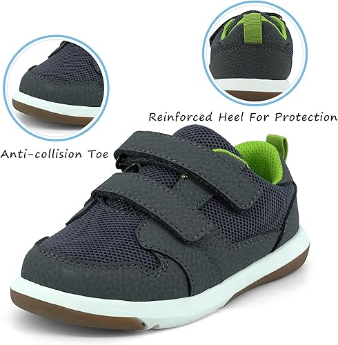 SKYWHEEL Toddler Boys Girls Tennis Shoes Kids Slip On Barefoot Shoes Wide Casual Walking Running Sneakers for Little Kids 4.5 4.5 out of 5 stars