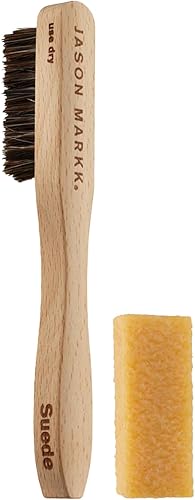 Jason Markk Suede Cleaning Kit, Shoe Cleaner, 2-Piece Set, Brush & Stain Eraser,