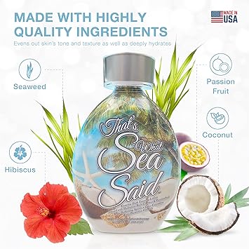 hat’s What Sea Said Tanning Lotion Accelerator - For Indoor Tanning Beds